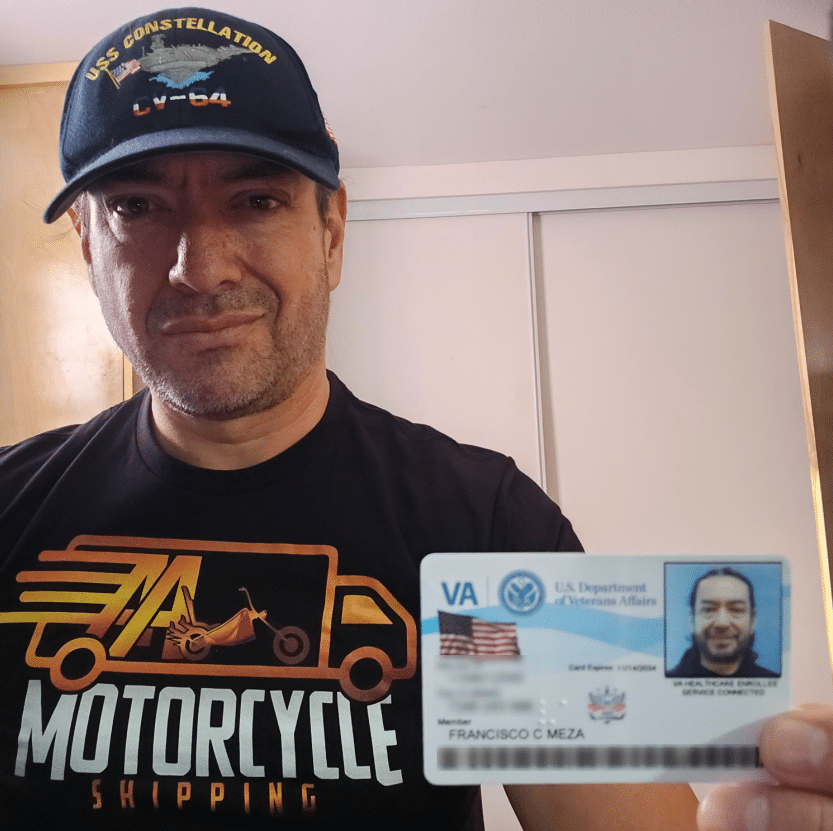 Francisco Meza with VA Medical Card